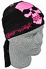 Pink Tribal Skull, Sweatband Headwrap